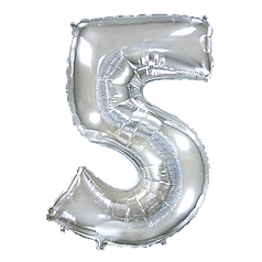 Цифра FLEXMETAL-ФМ 32" Срібло 5 (УП)