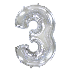 Цифра FLEXMETAL-ФМ 32" Срібло 3 (УП)