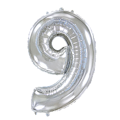 Цифра FLEXMETAL-ФМ 32" Срібло 9 (УП)