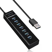 USB HUB 3.0 адаптер 7 портів 5Gbps, 30 см хаб-розгалужувач спіднсб