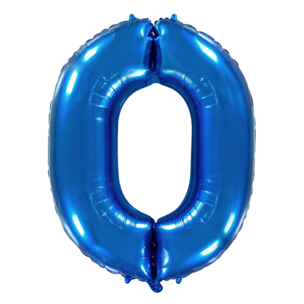 Цифра FLEXMETAL-ФМ 40" Синя 0 (УП)