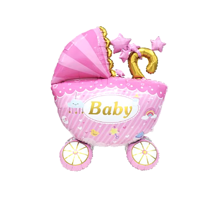Ходяча фігура 246 КИТАЙ-КТ Візочок рожевий Baby (УП), фото 1