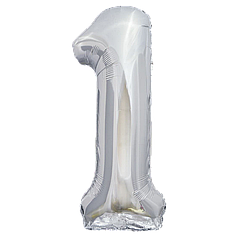 Цифра КИТАЙ-КТ 30" Срібло 1 (УП)