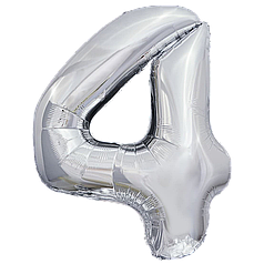 Цифра КИТАЙ-КТ 30" Срібло 4 (УП)