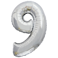 Цифра КИТАЙ-КТ 30" Срібло 9 (УП)
