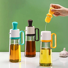 Багатофункційний дозатор рідини з пензликом 2 в 1 скляний диспенсер YU227