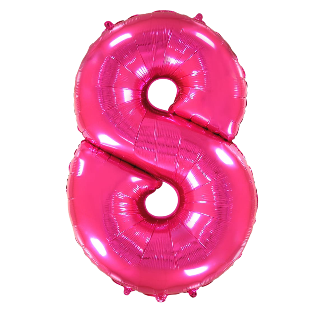 Цифра FLEXMETAL-ФМ 40" Фуксія 8 (УП)