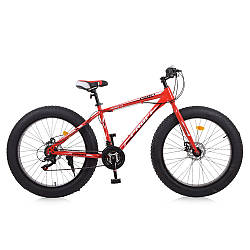Велосипед Фетбайк EB26POWER 1.0 S26.4 колеса 26 дюймів/SHIMANO/чорно-червоний**