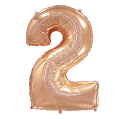 Цифра FLEXMETAL-ФМ 40" Рожеве Золото 2 (УП)