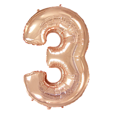 Цифра FLEXMETAL-ФМ 40" Рожеве Золото 3 (УП)