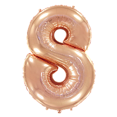 Цифра FLEXMETAL-ФМ 40" Рожеве Золото 8 (УП)