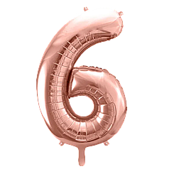 Цифра 39" PARTY DECO-ПД 6 рожеве золото (УП)