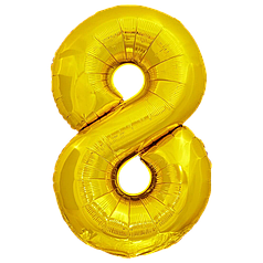 Цифра КИТАЙ-КТ 30" Золото 8 (УП)