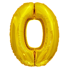 Цифра КИТАЙ-КТ 30" Золото 0 (УП)