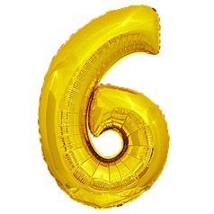 Цифра КИТАЙ-КТ 30" Золото 6 (УП)