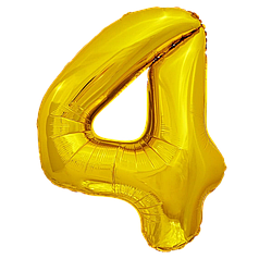 Цифра КИТАЙ-КТ 30" Золото 4 (УП)