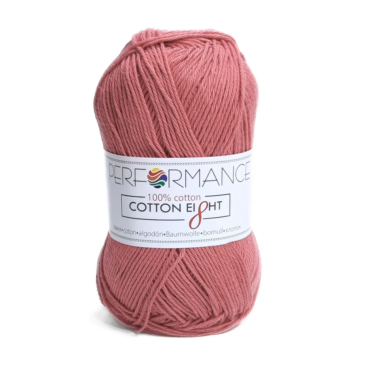 Пряжа Cotton Eight/Коттон Ейт, кораловий 1130, Performance, фото 1