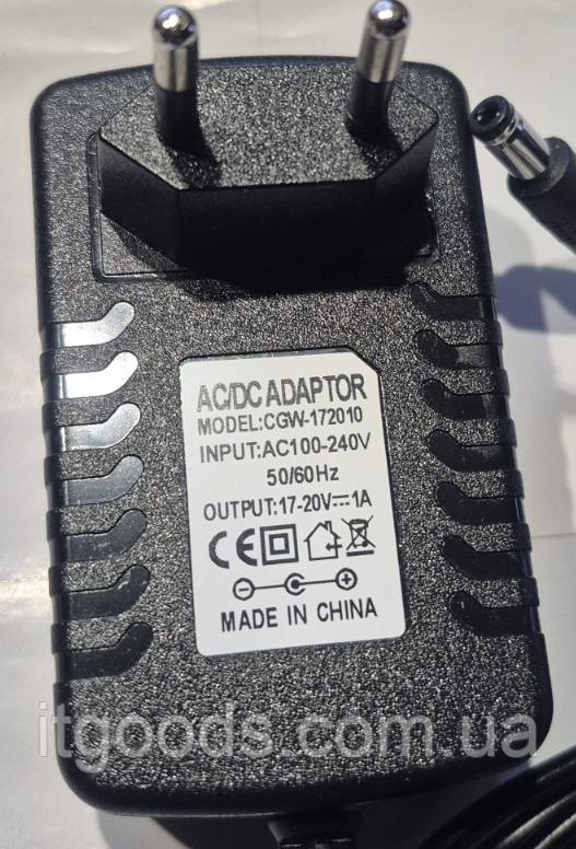 Блок живлення (зарядка) 17V, 18V, 19V, 20V max 1A 5.5*2.1-2.5мм для пилососа, батарей літій-іонних, шуруповерта