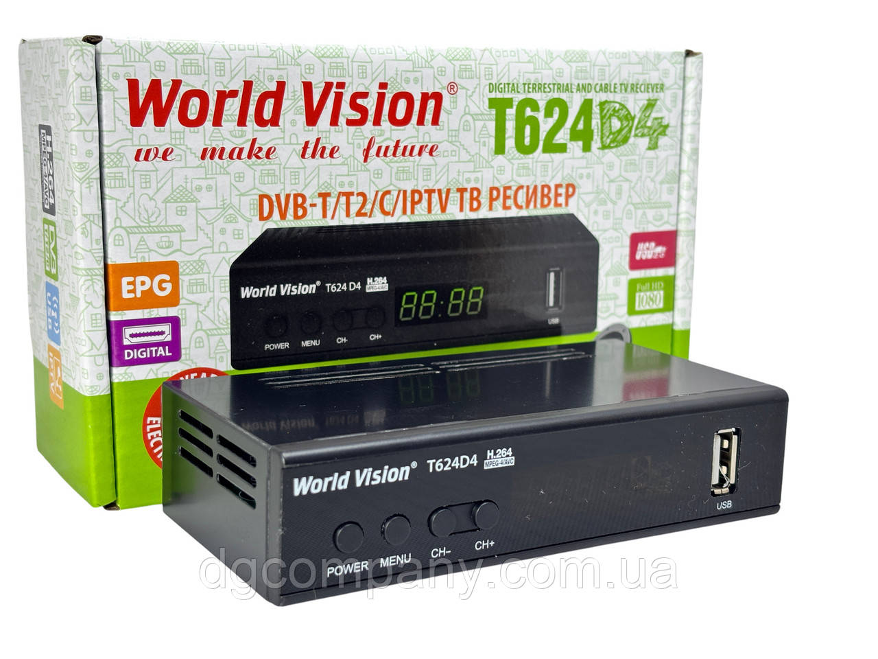 Ресивер Т2 World Vision T624D4, фото 1
