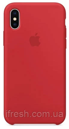 Чохол для iPhone X / XS — Силіконовий із мікрофіброю, Red (14), фото 1