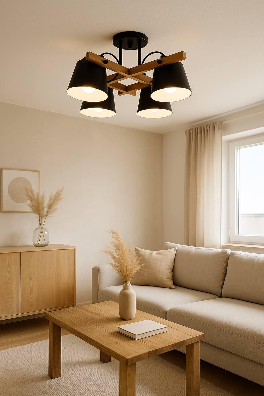 Люстра стельова VOLOSHKA СRL 4xGX53 чорний LIGHT SET