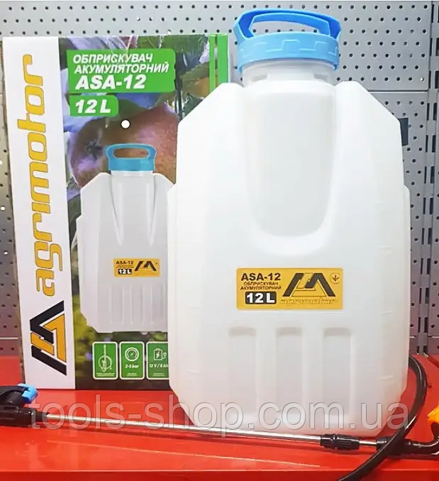 Садовий обприскувач акумуляторний AGRIMOTOR ASA-12 : 12 V, 8 Ah, 12л ранцевий (ASA-12)