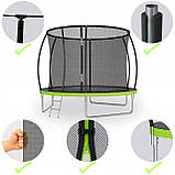 Батут з внутрішньою сіткою і драбинкою 252см до 120кг 8FT SIDER, фото 3