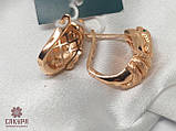 Золоті Сережки зі вставкою цирконій, фото 3