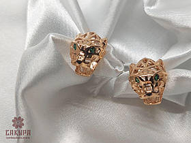 Золоті Сережки зі вставкою цирконій