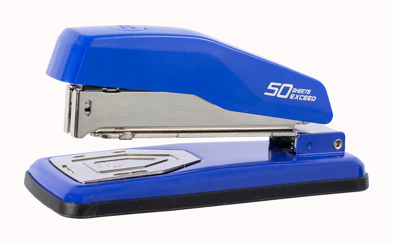 Степлер канцелярський поворотний скоба 24/6 Deli 50 аркушів синій 0414S
