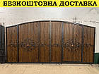 Ковані ворота з каліткою та піками, фото 3