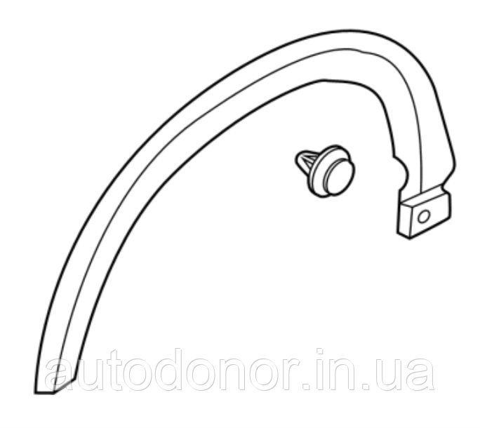 Молдінг арки перелнього крила правий Nissan Ariya (22-) 63810-5MR5A