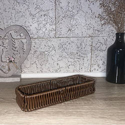 Кошик для столових приладів плетений 23х8х4 см Helios 7303