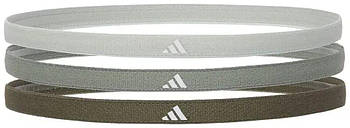 Пов'язки на голову Adidas Hairbands 3pk зелений темно-сірий One Size (комплектація 3 шт.)