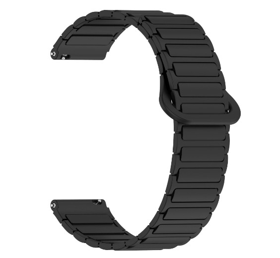 Магнітний силіконовий ремінець для Amazfit Bip 6 (A2435) | 22 mm | магнітна петля | чорний