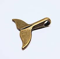 Підвіски металеві Finding Кулон хвіст кита Антична бронза 32 мм x 29 мм