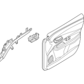Карта двері передня ліва W/O Illumination Pkg, W/O Memory Pkg, Black Nissan Ariya (22-) 80901-5MP5A, фото 1
