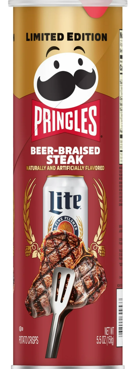 Чіпси Pringles Miller Lite Beer-Braised Steak 158г