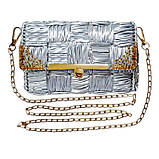 Пряжа трикотажна металік колір Сріблястий 100 грам 25 м, фото 4