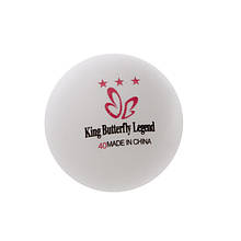 М'яч настільний теніс BUT MT-8396 3star d-40мм пластик білий