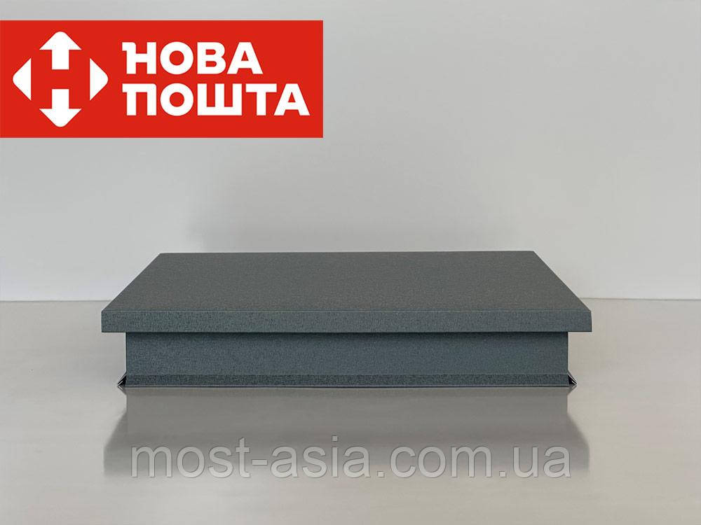 Ковпак плоский на забірний стовп 380*380, Кришка плоска на паркан.