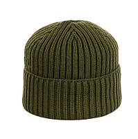 Зимова шапка зна повному флісі 1*1 світлий хакі