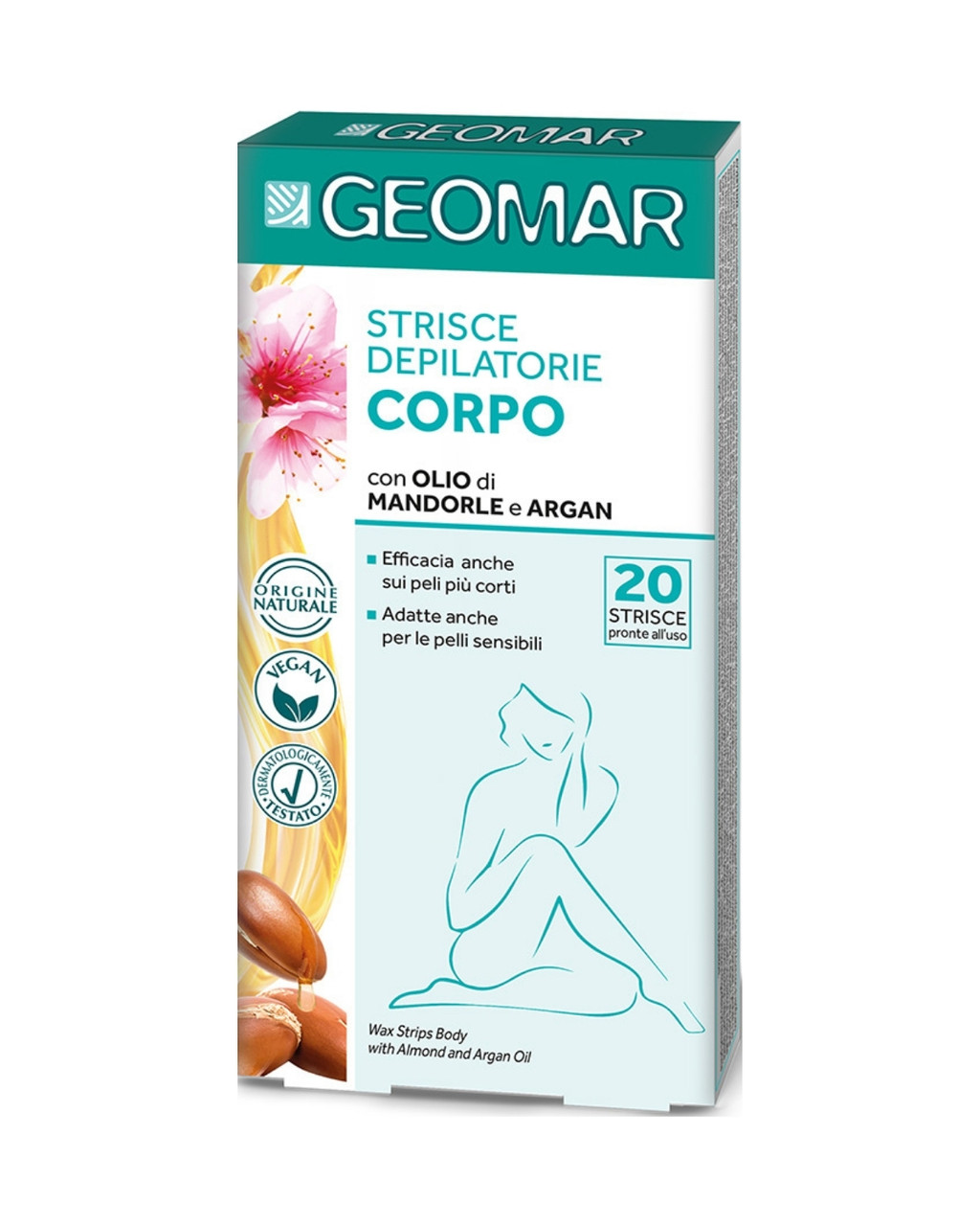 Воскові смужки для тіла GEOMAR Wax Strips Body