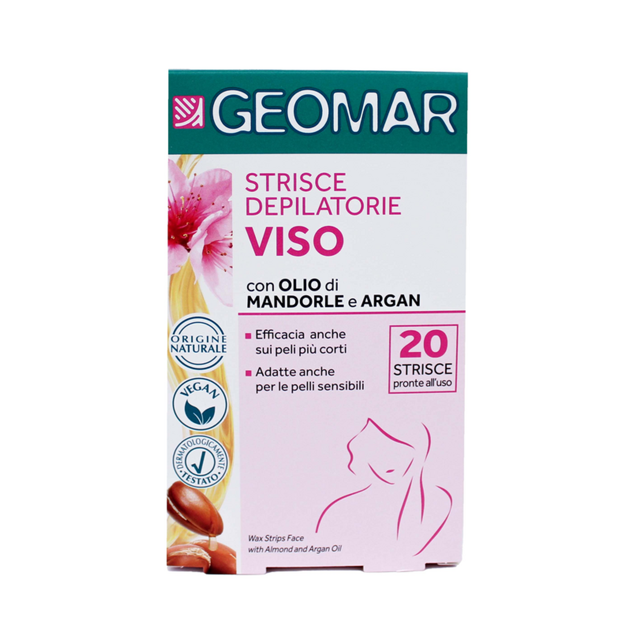 Воскові смужки для догляду за обличчям GEOMAR Wax Strips Face Restiling