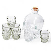 Набір графин із рюмками KITUA "Череп" 7 предметів