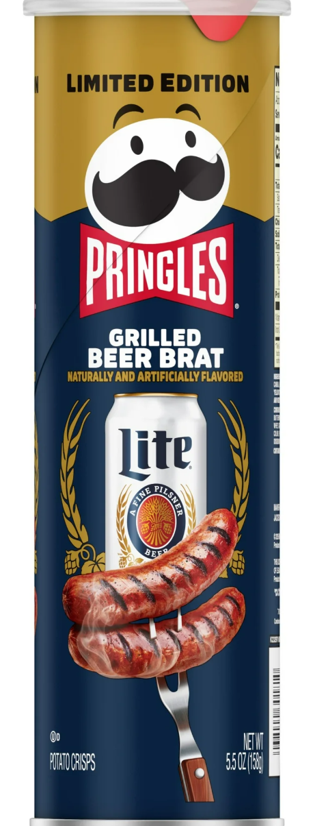 Чіпси Pringles Miller Lite Grilled Beer Brat 158г