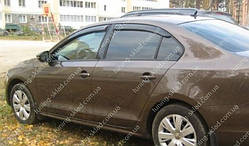 Вітровики вікон Фольксваген Джетта 6 (дефлектори бічних вікон Volkswagen Jetta 6)