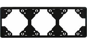 Рамка 3-міс. горизонт. Чорний, 50931 TPT, Efapel APOLO 5000