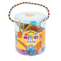 Набір маси для ліплення Містер тісто 22 кольори з блискітками у блістері