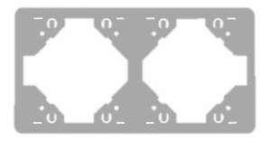 Рамка 2-міс. горизонт. Срібло, 50921 TPR, Efapel APOLO 5000